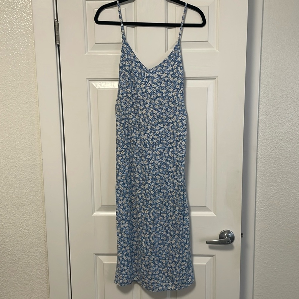 Reformation Blue and White Floral Midi Dress